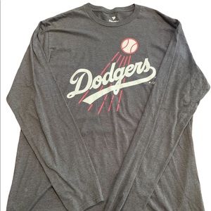 LA Dodgers Gray Long Sleeve Shirt Mens XL - Fanatics